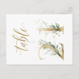 Postal Follaje verde y oro, cuadro 21, número de cuadro