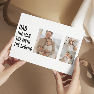 Postal Folleto Moderno de Fotos   Regalo para Papá