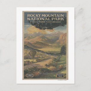Postal Folleto sobre el parque Rocky Mt. Nat'l # 1