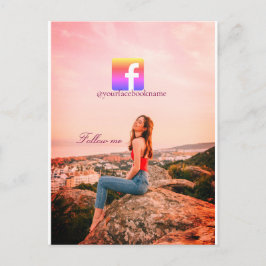 Postal follow us facebook username social media photo