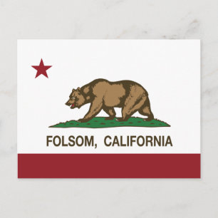 Postal Folsom de la bandera del estado de California