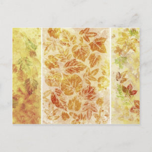 Postal Fondo abstracto, acuarela, hojas