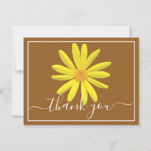 Postal Fondo amarillo marrón claro gracias