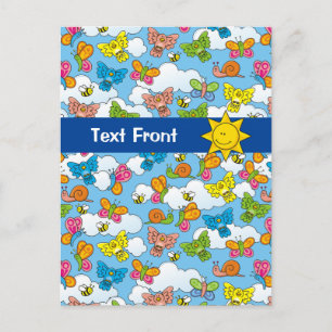 Postal Fondo de animales para bebés