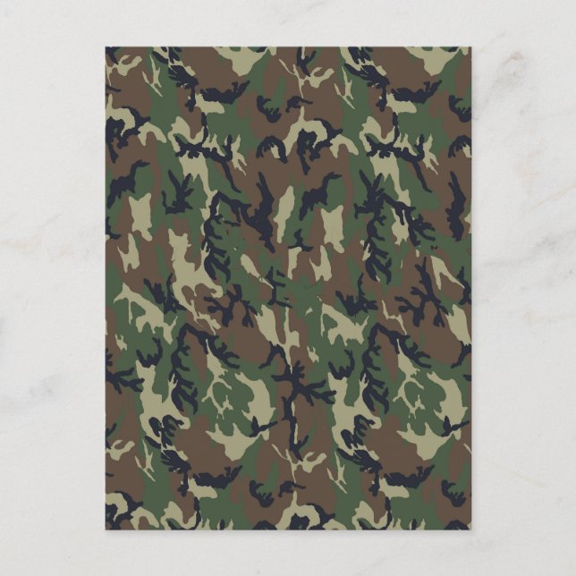 Postal Fondo de Camuflaje Forestal Militar (Anverso)