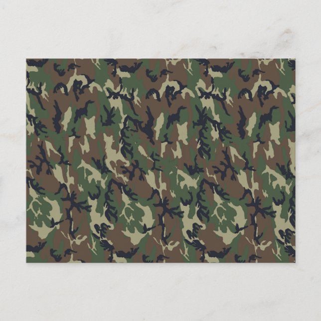 Postal Fondo de Camuflaje Forestal Militar (Anverso)