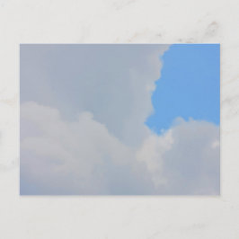 Postal Fondo de cielo azul y nubes.