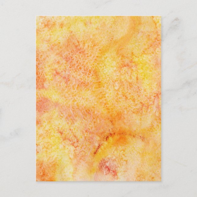 Postal Fondo de color de agua naranja (Anverso)