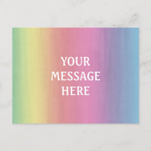 Postal Fondo de color de agua - Personalizar el suyo prop