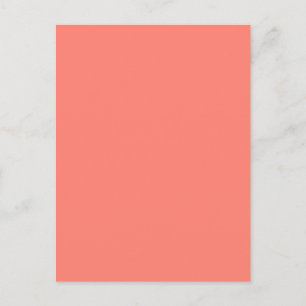 Postal Fondo de color de tendencia sólida rosa del salmón