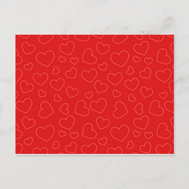 Postal Fondo de Corazones Rojos (Anverso)