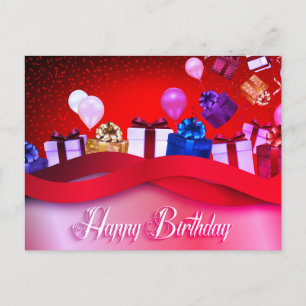 Postal Fondo de Cumpleaños Feliz