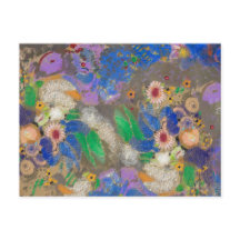 Fondo de flores abstractas de Odilon Redon.