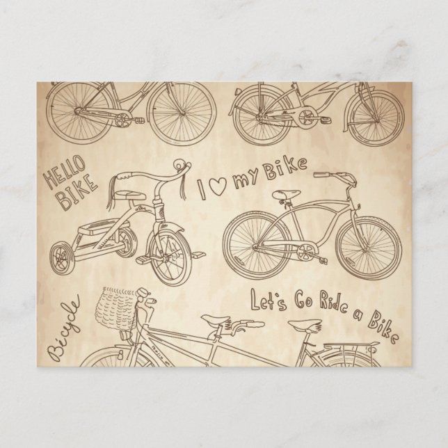 Postal Fondo de la bicicleta (Anverso)