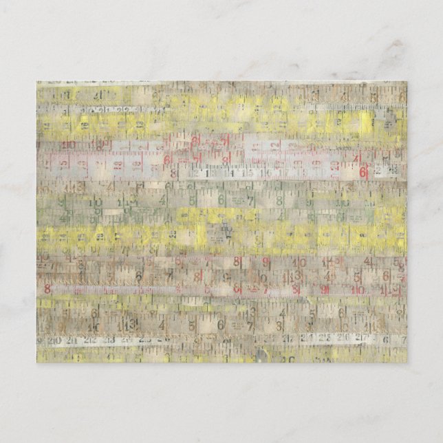 Postal Fondo de la cinta de medición de aspecto defectuos (Anverso)