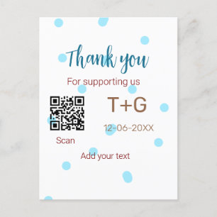 Postal Fondo de luna de miel Añadir Q R código de pareja