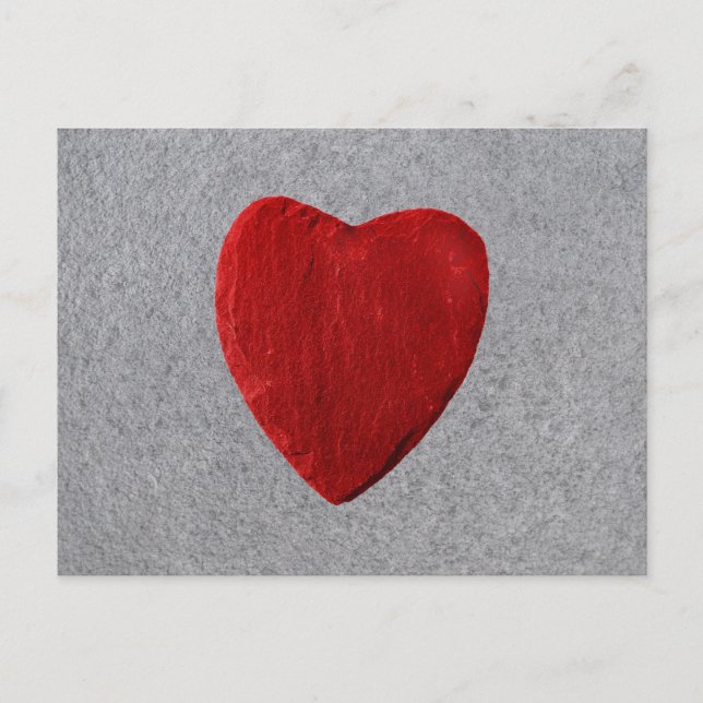 Postal Fondo de pizarra con corazón (Anverso)