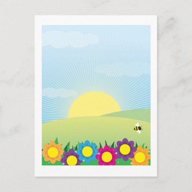 Postal Fondo de primavera (Anverso)