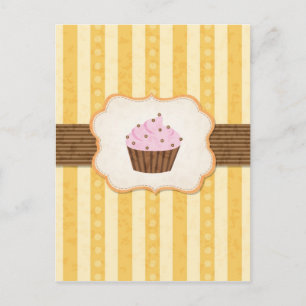 Postal Fondo de tarta vintage