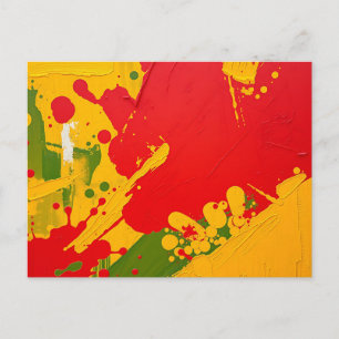 Postal Fondo de textura abstracta con amarillo rojo negri