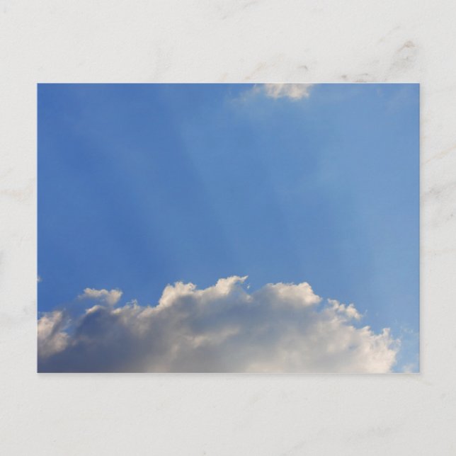 Postal Fondo del cielo azul. (Anverso)