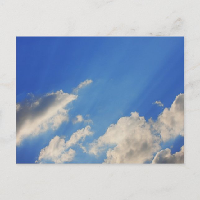 Postal Fondo del cielo azul. (Anverso)