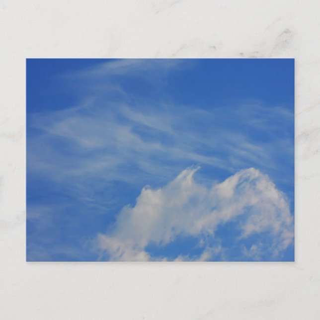 Postal Fondo del cielo azul. (Anverso)