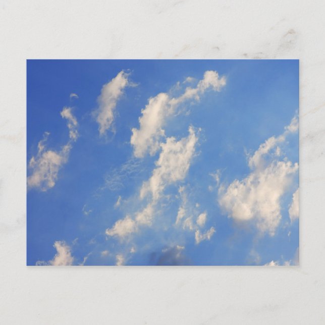 Postal Fondo del cielo azul. (Anverso)