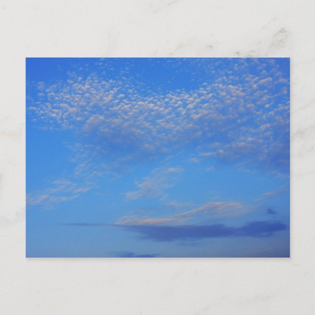 Postal Fondo del cielo azul. (Anverso)