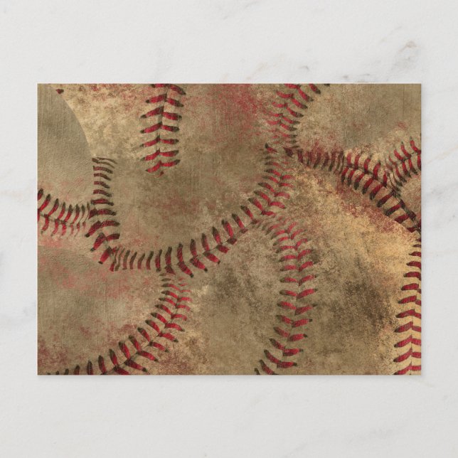 Postal Fondo del Collage de Stitching del Béisbol (Anverso)