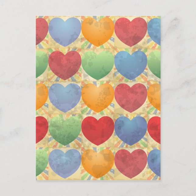 Postal Fondo del corazón (Anverso)