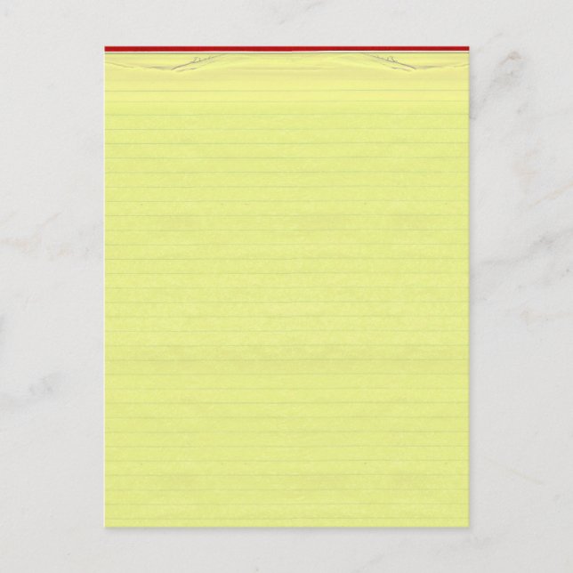 Postal Fondo del papel escolar en línea amarilla (Anverso)