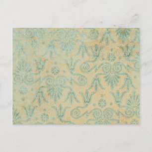 Postal Fondo del patrón decorativo de grunge azul
