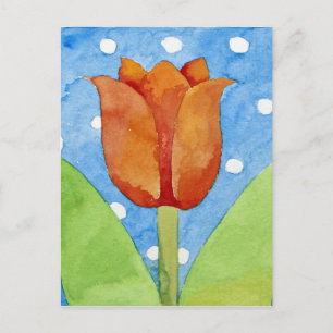 Postal Fondo del spot blanco azul tulipán 2013