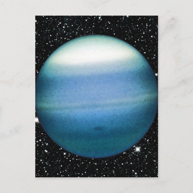 Postal Fondo estrella PLANET URANUS (sistema solar) ~ (Anverso)