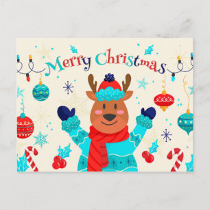Postal Fondo festivo navideño de amarre