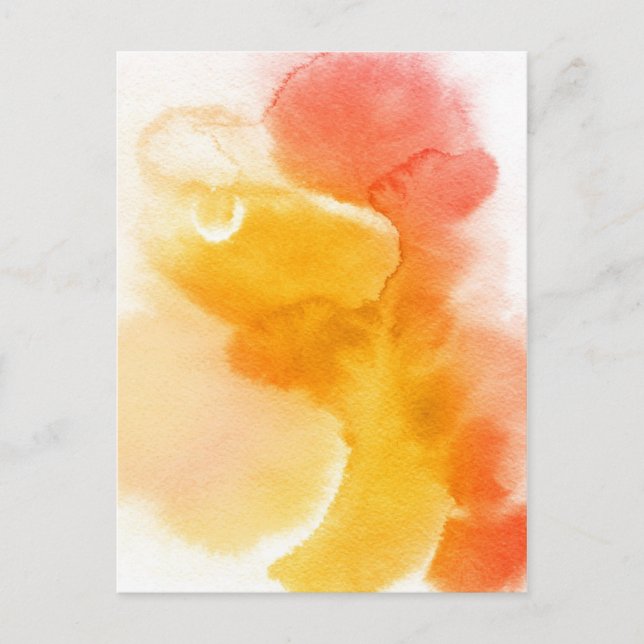Postal Fondo pintado a mano de acuarela abstracta 13 (Anverso)