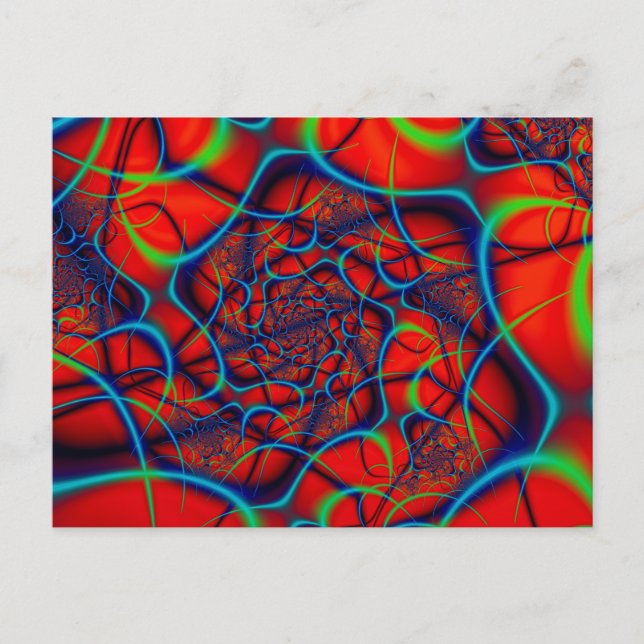 Postal Fondo rojo (Anverso)