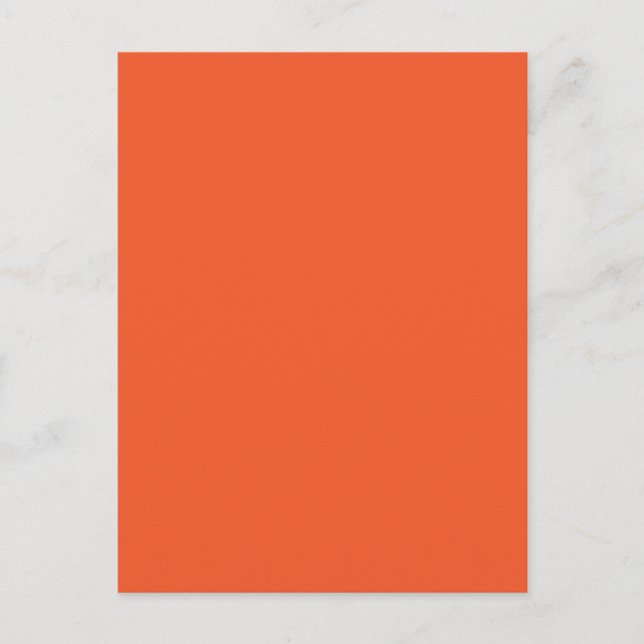 Postal Fondo sólido Minimalista Naranja brillante (Anverso)