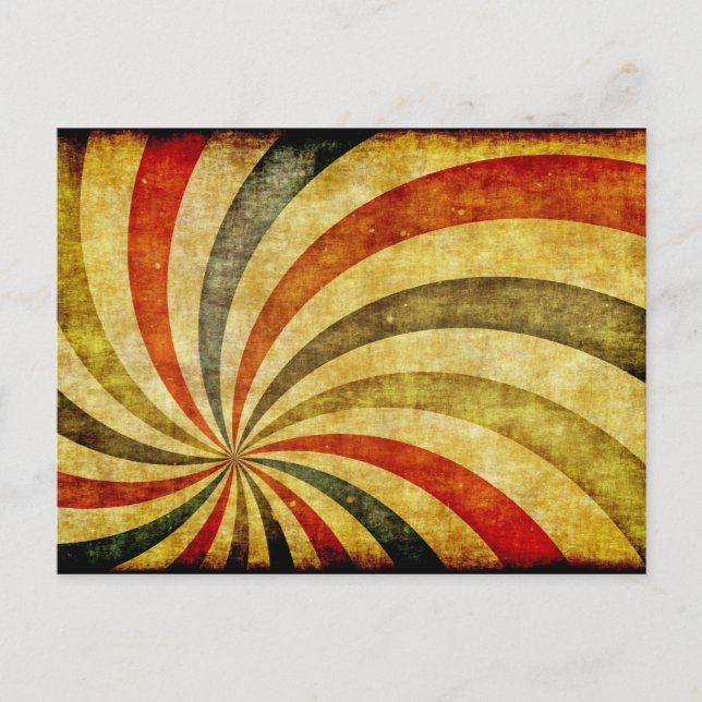 Postal Fondo vintage grunge como circo de carnaval (Anverso)
