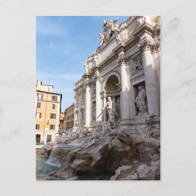 Postal Fontana de Trevi a primera hora de la mañana - Rom (Anverso)