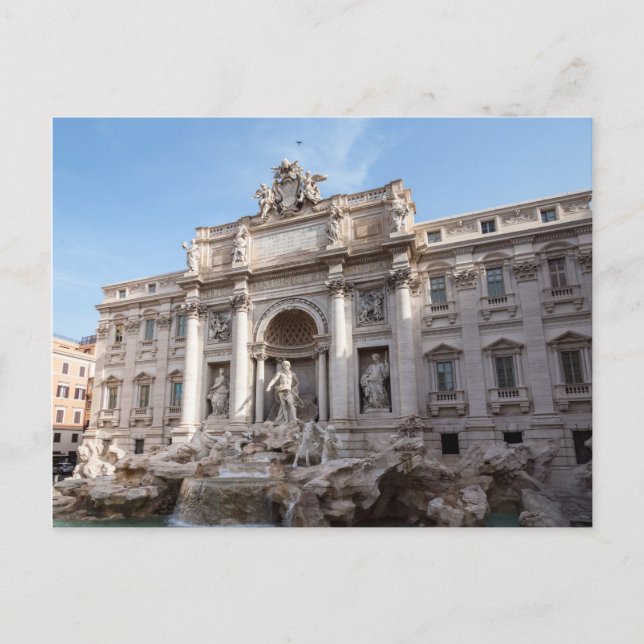 Postal Fontana de Trevi a primera hora de la mañana - Rom (Anverso)