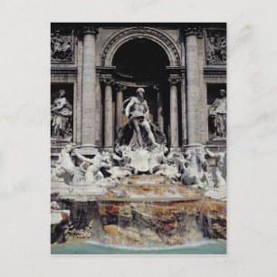 Postal Fontana de Trevi, construida 1732-62