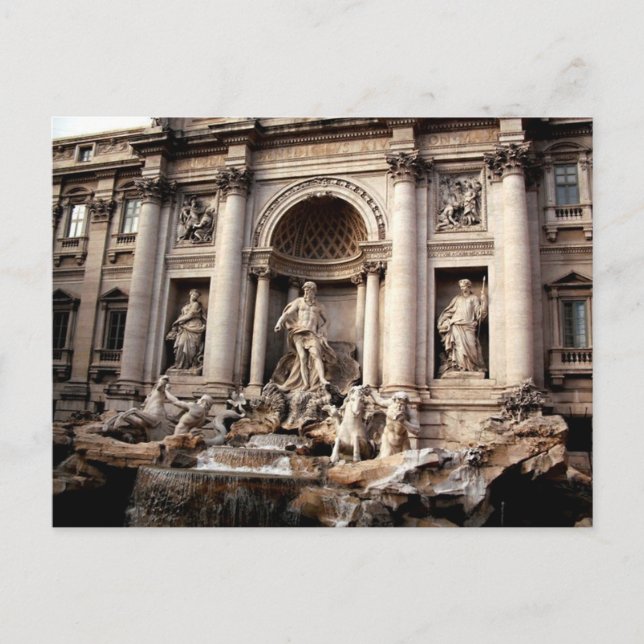 Postal Fontana de Trevi Roma (Anverso)