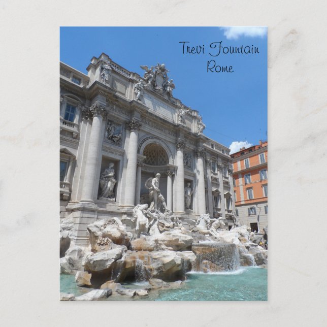 Postal Fontana de Trevi - Roma (Anverso)