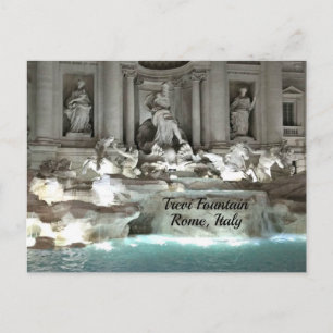Postal Fontana de Trevi, Roma Italia
