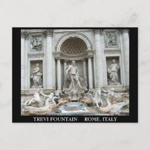 Postal Fontana de Trevi, Roma, Italia