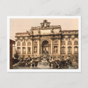 Postal Fontana de Trevi, Roma, Lacio (Italia)
