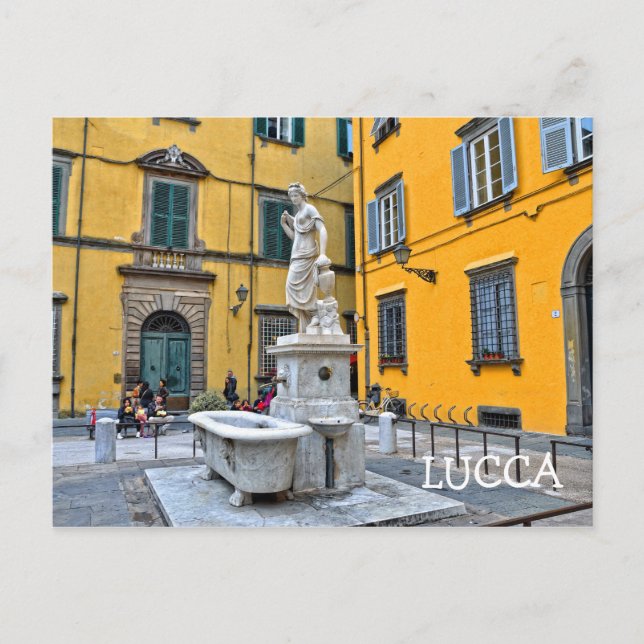 Postal Fontana della Pupporona, Lucca, Italia (Anverso)