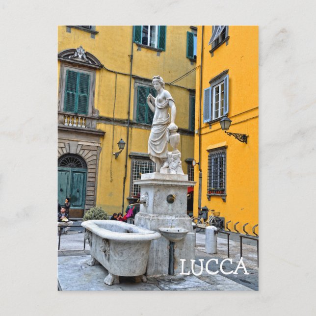 Postal Fontana della Pupporona, Lucca, Italia (Anverso)